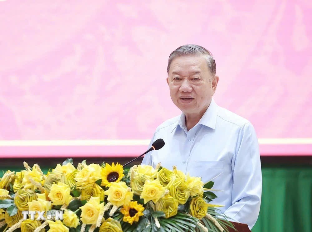 Tổng Bí thư Tô Lâm phát biểu chỉ đạo. (Ảnh: Thống Nhất/TTXVN) Tổng Bí thư Tô Lâm phát biểu chỉ đạo. (Ảnh: Thống Nhất/TTXVN)