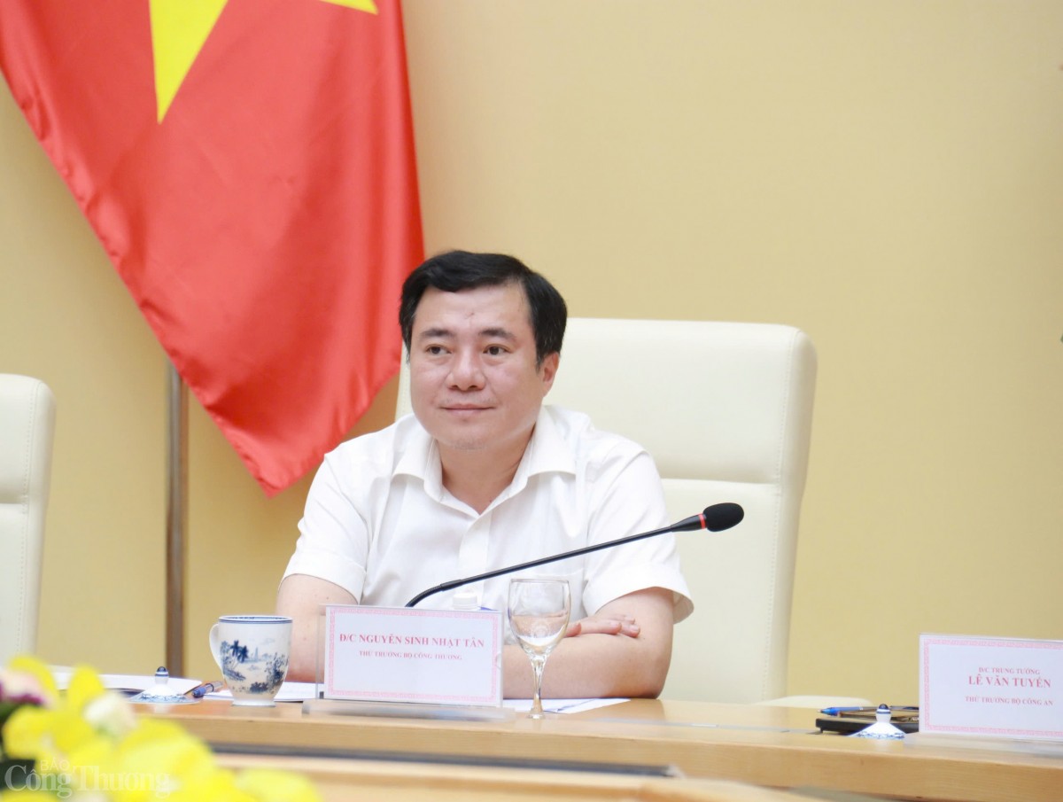 Thứ trưởng Nguyễn Sinh Nhật Tân làm việc