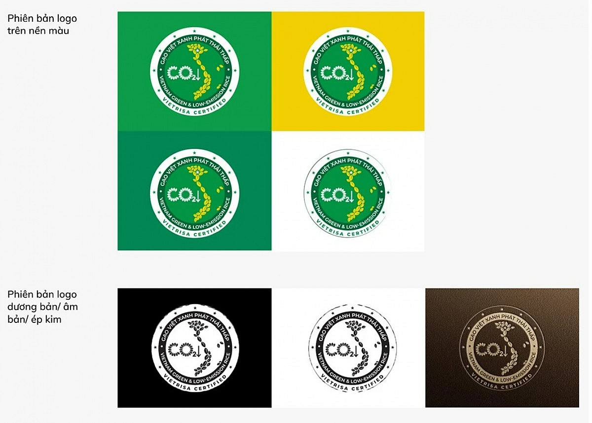 Nhãn hiệu “Gạo Việt xanh phát thải thấp” chính thức được đưa vào thị trường xuất khẩu. Ảnh: VIETRISA.