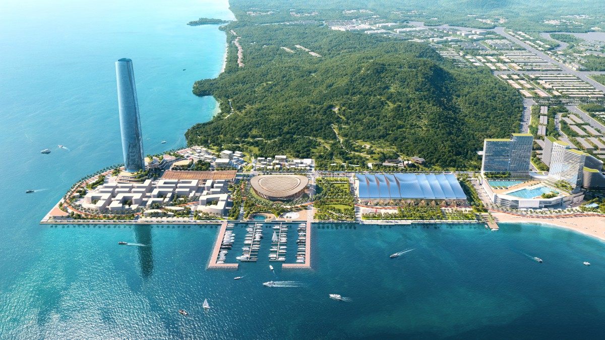 Phối cảnh khu Tổ hợp đa chức năng APEC. Phối cảnh khu Tổ hợp đa chức năng APEC.