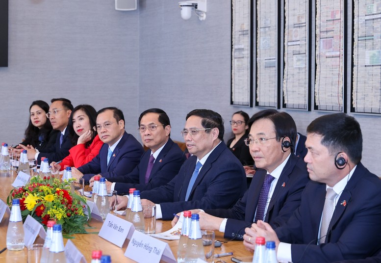 Thủ tướng cảm ơn Estonia đã hỗ trợ, ủng hộ Việt Nam trong sự nghiệp giải phóng dân tộc, thống nhất đất nước và công cuộc xây dựng đất nước Việt Nam ngày nay - Ảnh: VGP/Nhật Bắc