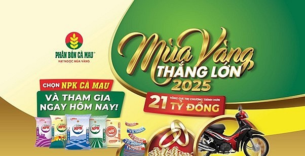Mỗi bao NPK Cà Mau mang đến cơ hội vui thắng lớn cùng “Mùa Vàng Thắng Lớn 2025” (Ảnh PVCFC)