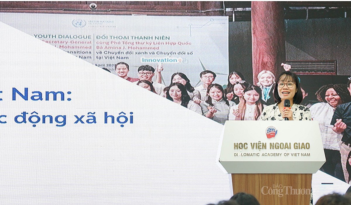 bà Nguyễn Ngọc Duyên - Điều phối viên Quốc gia của Tổ chức Lao động Quốc tế (ILO) tại Việt Nam chia sẻ tại sự kiện