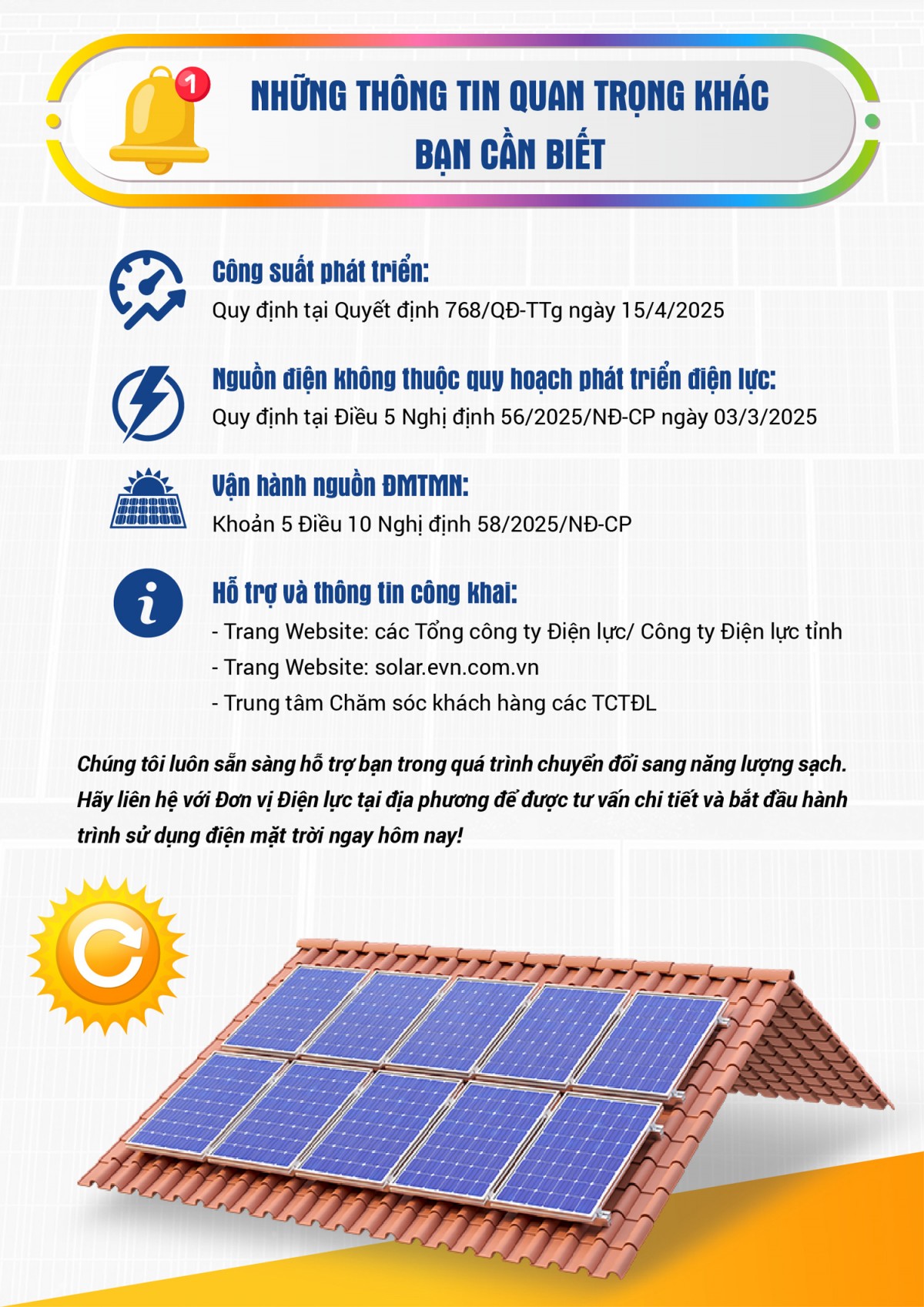 Hướng dẫn đăng ký phát triển nguồn điện mặt trời mái nhà tự sản xuất tự tiêu thụ Hướng dẫn đăng ký phát triển nguồn điện mặt trời mái nhà tự sản xuất tự tiêu thụ