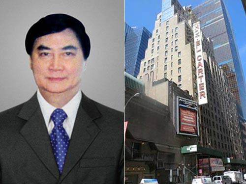 Doanh nhân Trần Đình Trường và khách sạn Carter ở gần Quảng trường Thời đại.