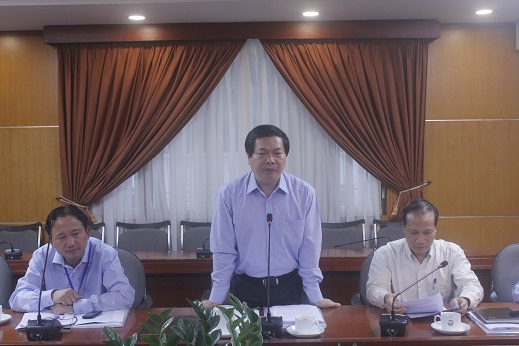 Bộ trưởng phát biểu tại buổi làm việc với đoàn Ban Kinh tế Trung ương