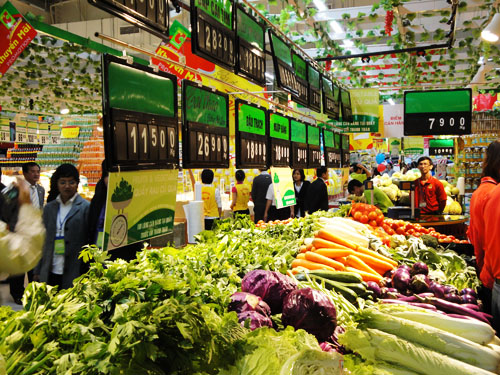 Rau, củ, quả sạch phục vụ khách hàng trung lưu