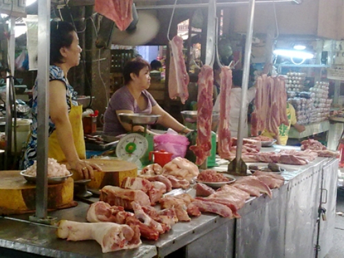 Giá các mặt hàng thịt heo đang giảm khá mạnh