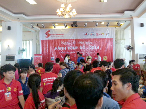 Quang cảnh ngày hội hiến máu tại Nha Trang