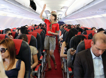 Các chuyến bay của VietJetAir luôn đầy khách.