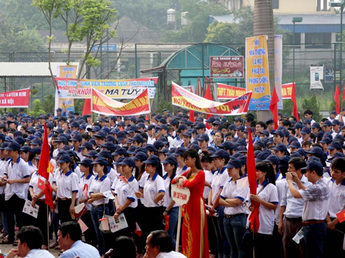 Học sinh, sinh viên hưởng ứng phong trào phòng chống ma túy