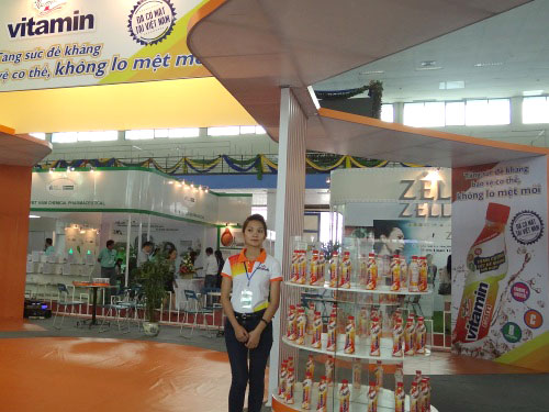 Gian hàng nổi bật của Tân Hiệp Phát tham gia tại Ngày hội Thực phẩm chức năng Quốc tế 2013.