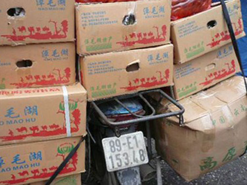 Trong màn đêm, những chiếc xe máy chở đầy hoa quả “Made in China” lượn qua những con phố Hà Nội, rồi đi về các chợ lớn, nhỏ.