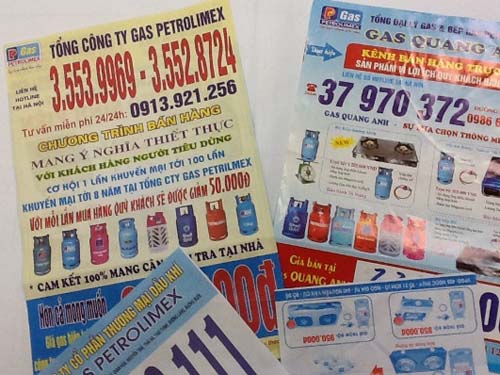 Các hãng gas lớn không kinh doanh “tạp phế lù” như tờ rơi này