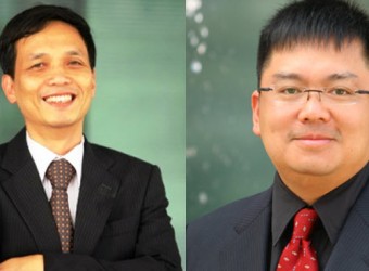 Ông Nguyễn Thành Nam (trái) và ông Hoàng Nam Tiến (phải)