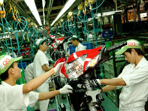 Hoạt động tại một DN sản xuất xe máy có vốn FDI