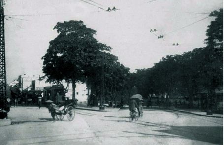 Ngã năm bờ Hồ rợp bóng cây