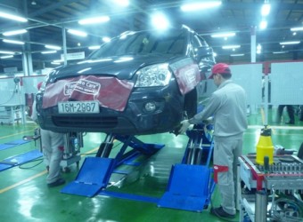 Xưởng dịch vụ, sửa chữa của showroom đạt chuẩn toàn cầu.