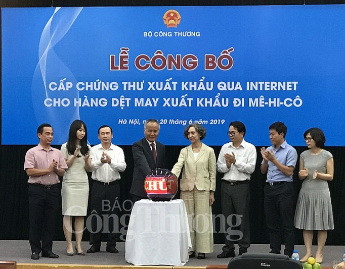 bo cong thuong cap chung thu xuat khau qua internet cho hang det may sang mexico