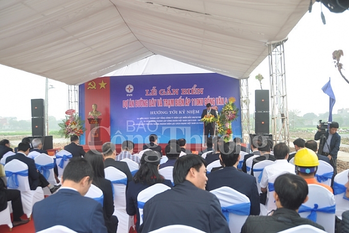 Gắn biển công trình đường dây và Trạm biến áp 110 kV Đồng Văn 4 gan bien cong trinh duong day va tram bien ap 110 kv dong van 4
