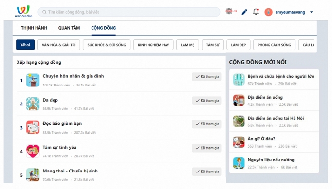 webtretho mang xa hoi dan dau va tien phong cua phu nu viet