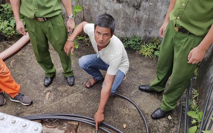 cong an son tay bat doi tuong gay ra 11 vu trom cap thiet bi dien