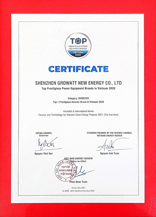 Growatt nỗ lực vì uy tín và chất lượng của biến tần điện mặt trời tại Việt Nam Growatt nỗ lực vì uy tín và chất lượng của biến tần điện mặt trời tại Việt Nam