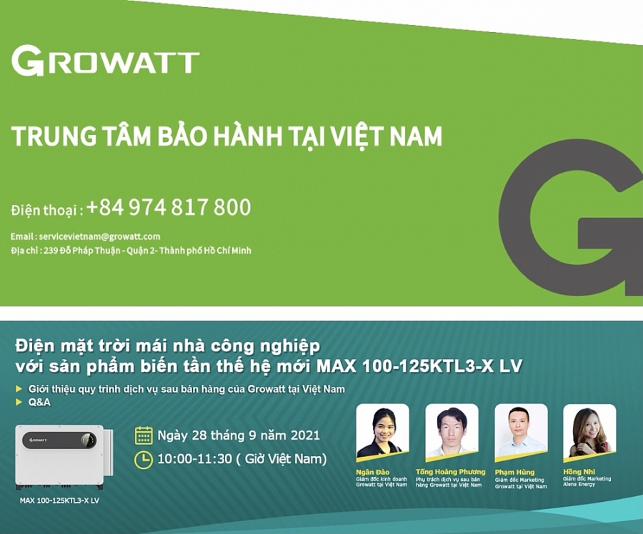 Growatt giới thiệu dịch vụ hậu mãi tại Việt Nam