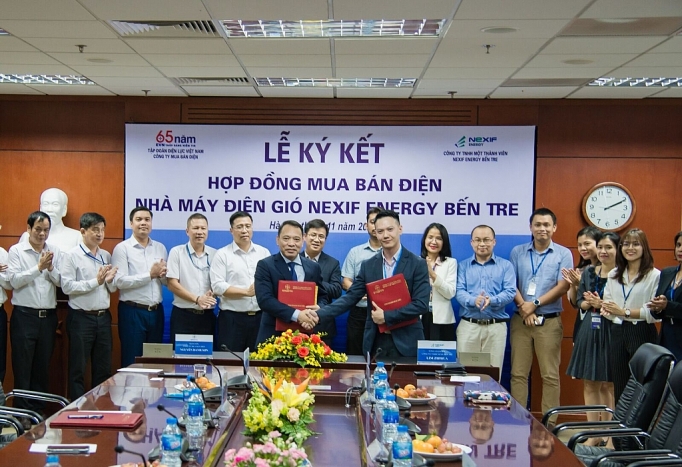 nexif energy ky hop dong mua ban dien du an dien gio tai ben tre