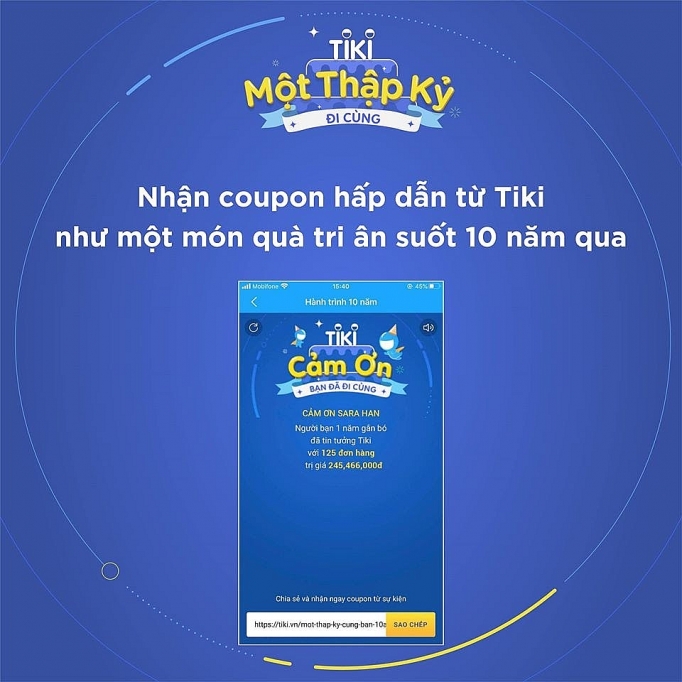 tiki ky niem 10 nam voi tinh nang ca nhan hoa