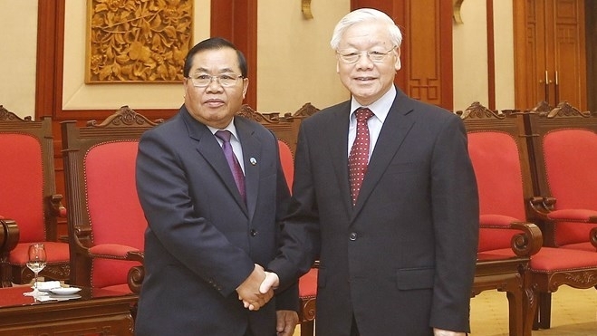 Party leader receives visiting vice chairman of Lao parliament
