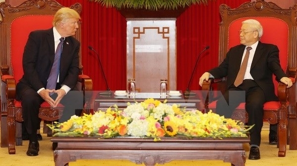 Party chief welcomes US President
