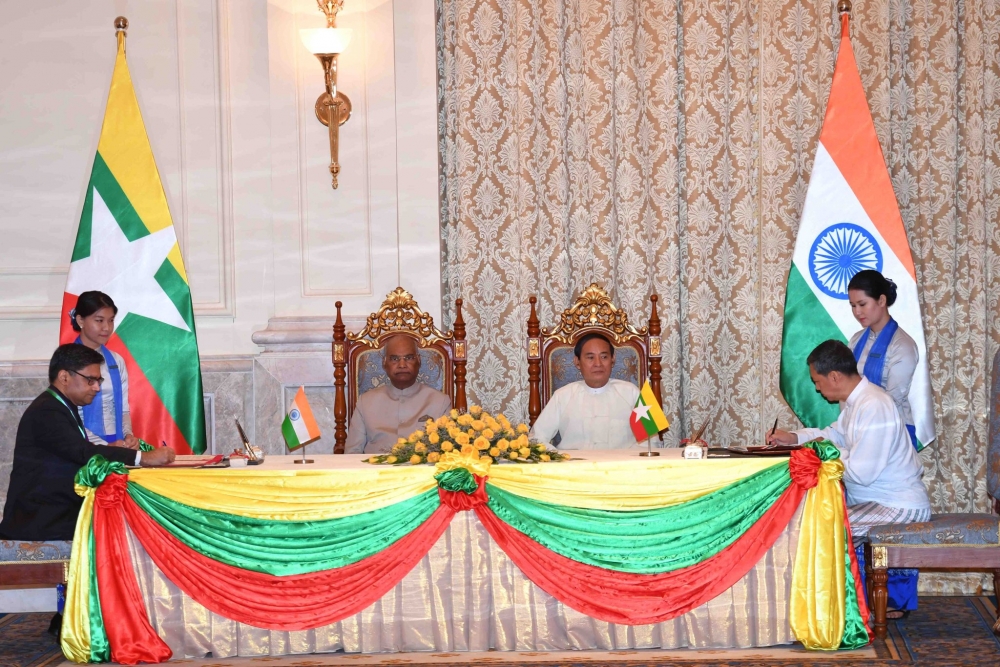 indian president expresses support for myanmar during state visit