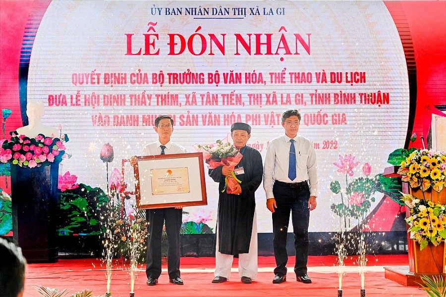 Tỉnh Bình Thuận: Lễ hội Dinh Thầy Thím trở thành di sản văn hóa phi vật thể quốc gia