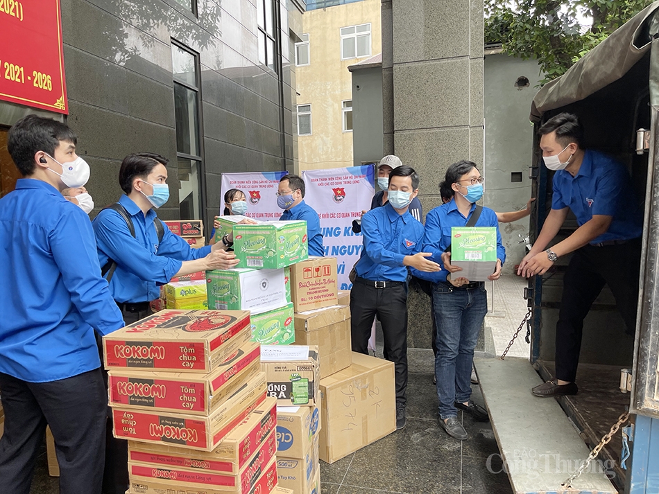 Tuổi trẻ Khối cơ quan Trung ương chung tay hỗ trợ các địa phương bị ảnh hưởng bởi dịch Covid-19