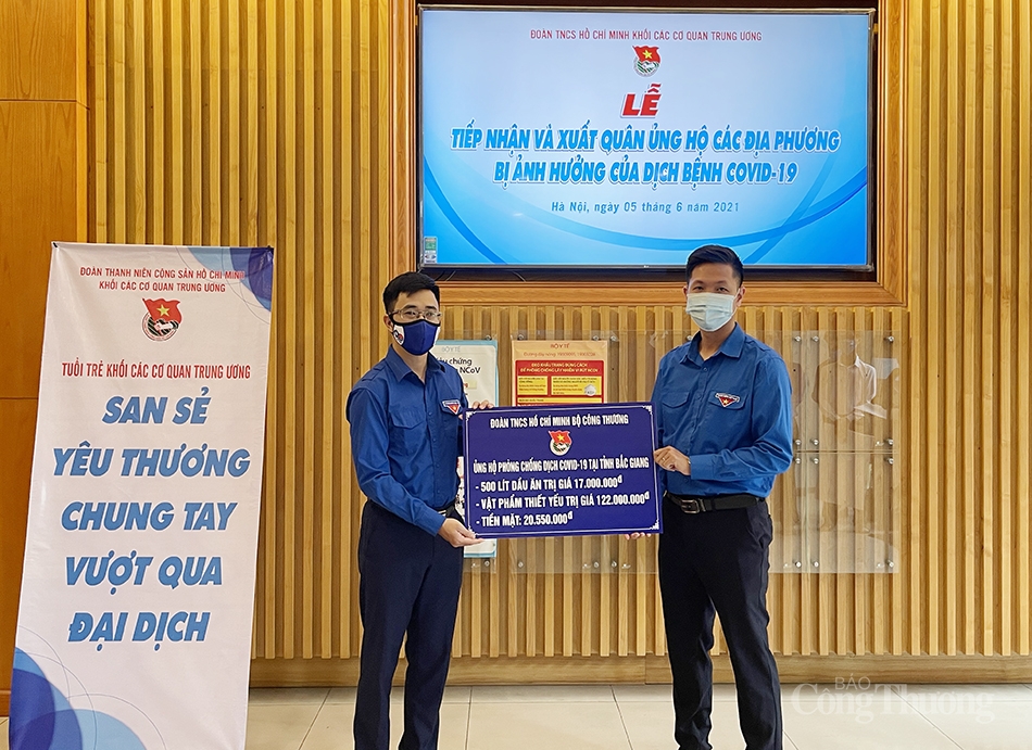 Tuổi trẻ Khối cơ quan Trung ương chung tay hỗ trợ các địa phương bị ảnh hưởng bởi dịch Covid-19