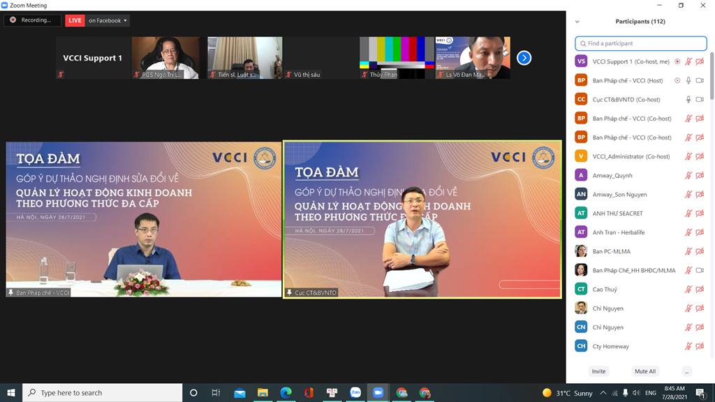 Tiếp tục xây dựng khung khổ pháp lý để quản lý hoạt động kinh doanh đa cấp