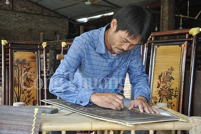 tranh tre dam hon que
