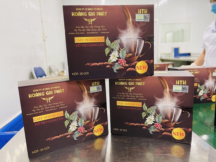 Cà phê giảm cân Hoàng Gia có chứa chất cấm Sibutramin và Phenolphtalein Cà phê giảm cân Hoàng Gia có chứa chất cấm Sibutramin và Phenolphtalein