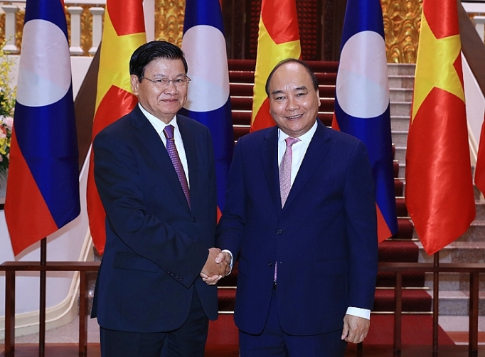 thu tuong lao sang viet nam du va dong chu tri ky hop lan thu 41 uy ban lien chinh phu viet nam lao