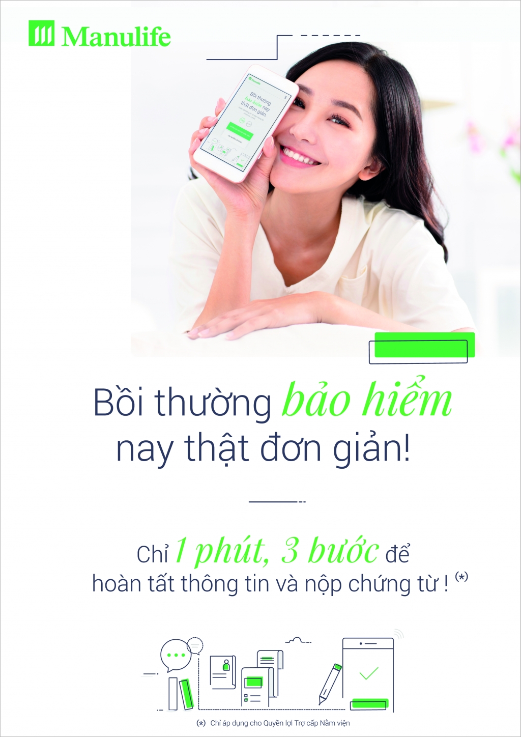 Đột phá từ Manulife Việt Nam: Nộp yêu cầu bồi thường bảo hiểm trong vòng 1 phút