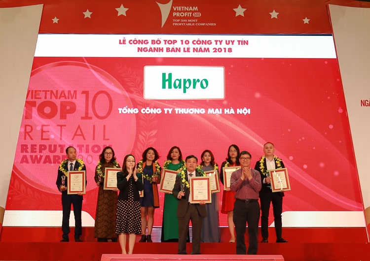 Hapro lọt Top 10 công ty uy tín ngành bán lẻ năm 2018 hapro lot top 10 cong ty uy tin nganh ban le nam 2018