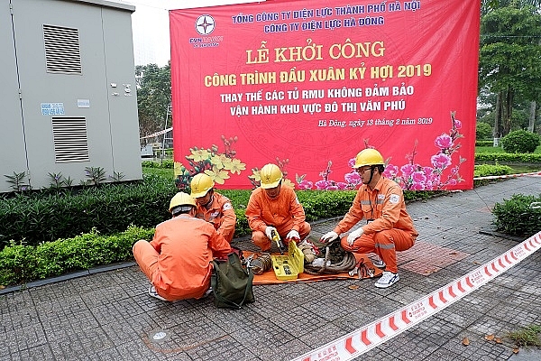 evn hanoi ron rang nhieu cong trinh ngay nhung ngay dau xuan 2019