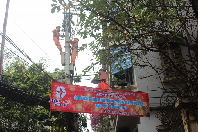 evn hanoi ron rang nhieu cong trinh ngay nhung ngay dau xuan 2019