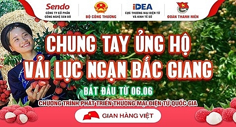 Gian hàng vải thiều Bắc Giang trên Sàn Thương mại điên tử Sendo