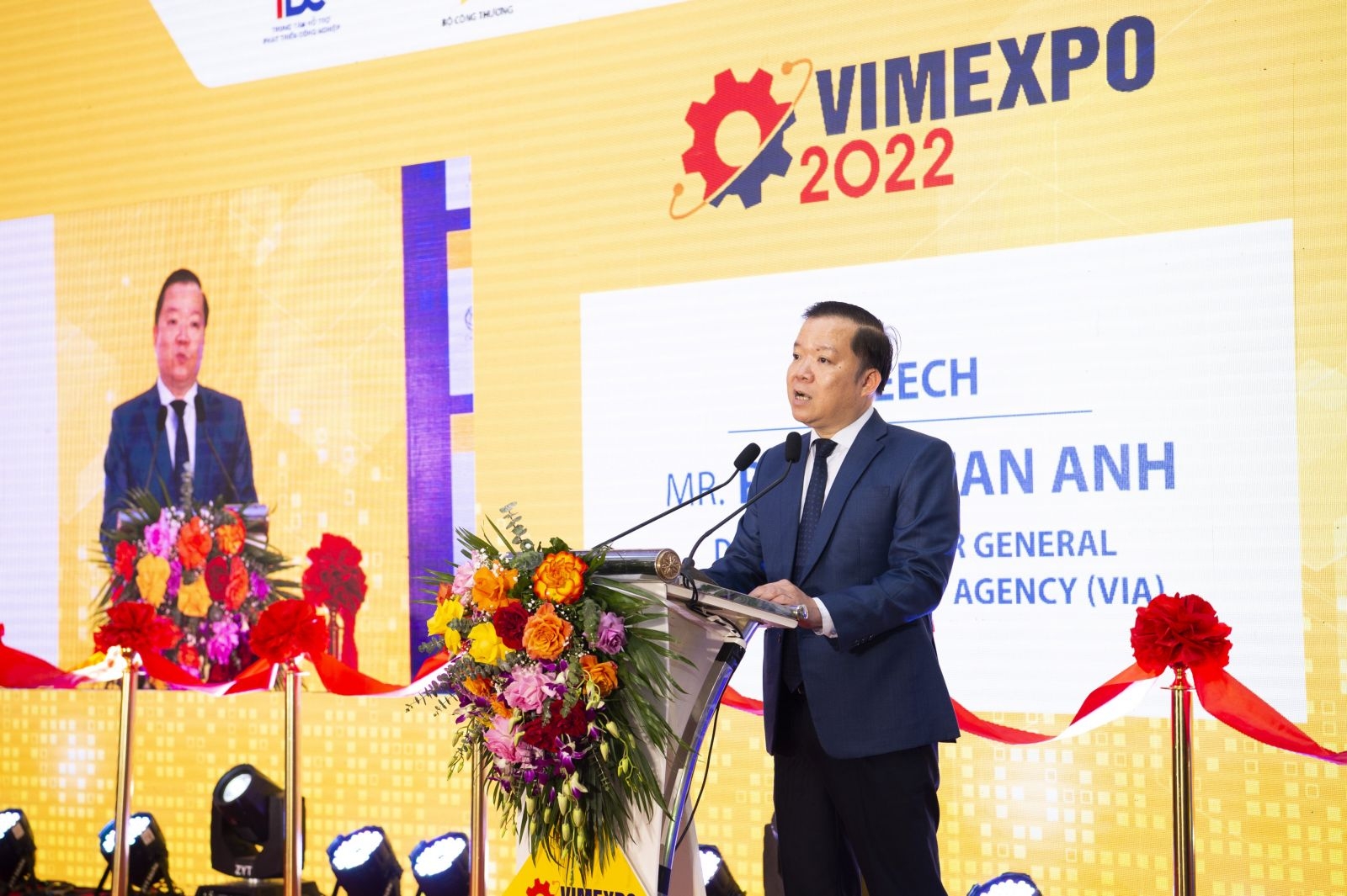 Ông Phạm Tuấn Anh- Phó cục trưởng Cục Công nghiệp (Bộ Công Thương) phát biểu khai mạc Triển lãm