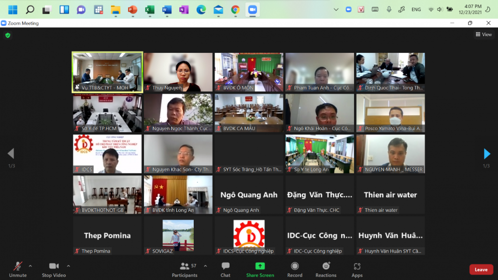 Cục Công nghiệp đã chủ trì buổi làm việc trực tuyển với các Sở Y tế, Sở Công Thương phía Nam Cục Công nghiệp đã chủ trì buổi làm việc trực tuyển với các Sở Y tế, Sở Công Thương phía Nam