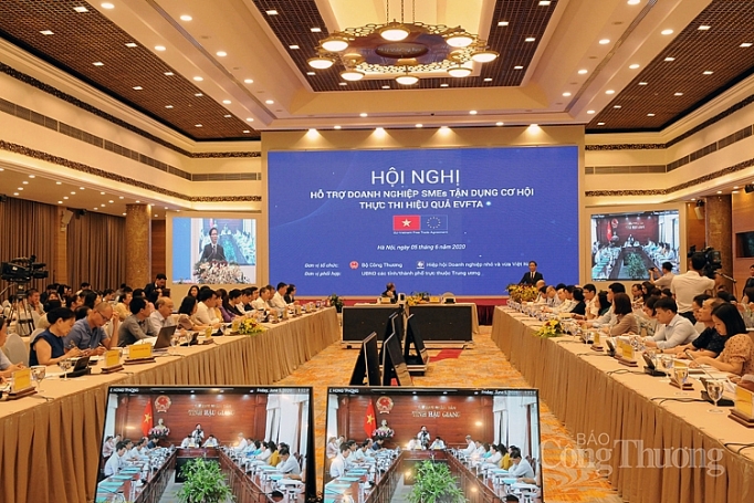 "Hỗ trợ doanh nghiệp SMEs tận dụng các lợi ích từ EVFTA là trách nhiệm pháp lý và đạo lý của Bộ Công Thương” ho tro doanh nghiep smes tan dung cac loi ich tu evfta la trach nhiem phap ly va dao ly cua bo cong thuong