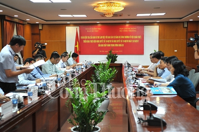 Đoàn kiểm tra của Ban Bí thư làm việc với Ban cán sự Đảng Bộ Công Thương doan kiem tra cua ban bi thu lam viec voi ban can su dang bo cong thuong