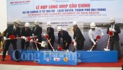 Cầu Tân Vũ - Lạch Huyện (Hải Phòng) hợp long nhịp cuối cùng
